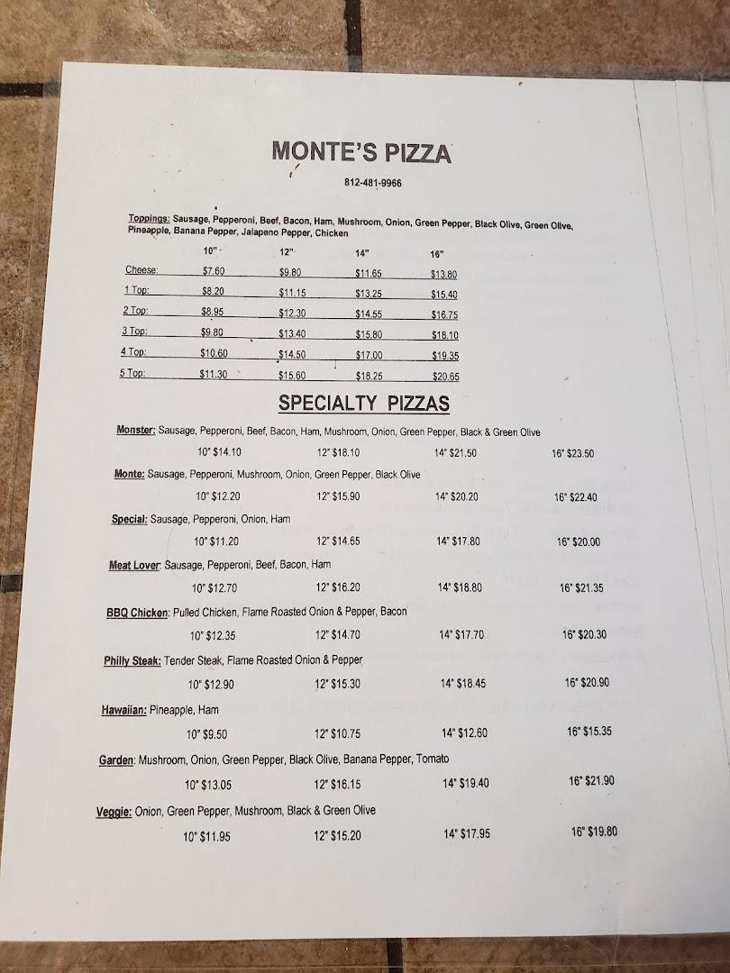 Monte's Pizza