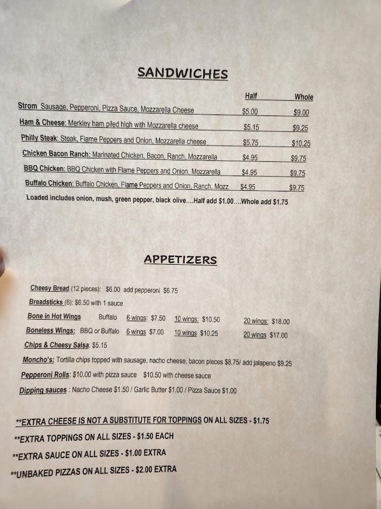 Monte's Pizza Menu image 2