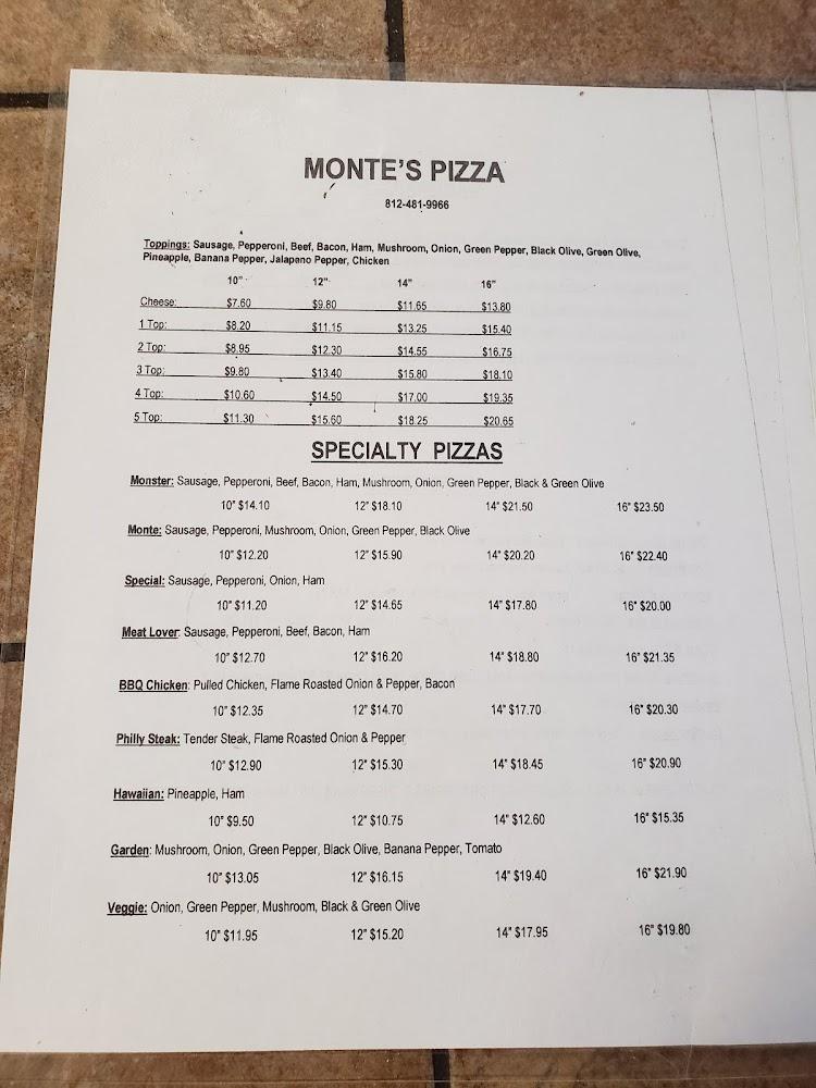Monte's Pizza Menu image 3